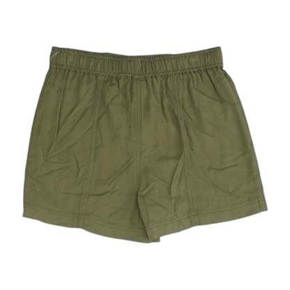 Green Solid Knit Shorts