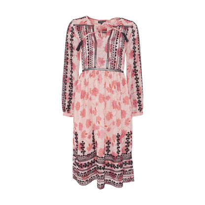 Pink Floral Midi Dress