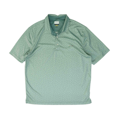 Green Graphic Short Sleeve Polo