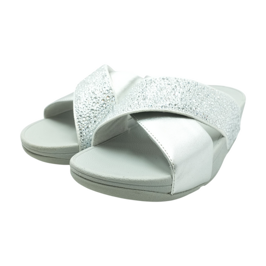 Silver Wedged Sandals