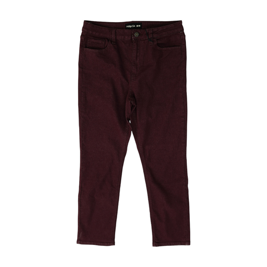 Burgundy Straight Jeans