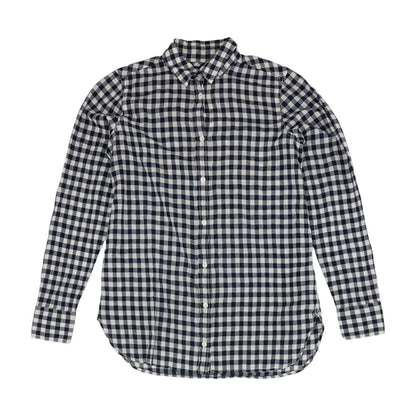 Navy Check Button Down
