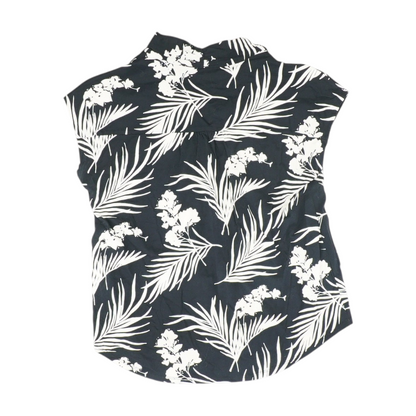 Black Petite Floral Blouse