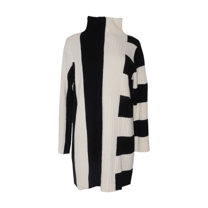 Ivory Striped Midi Dress