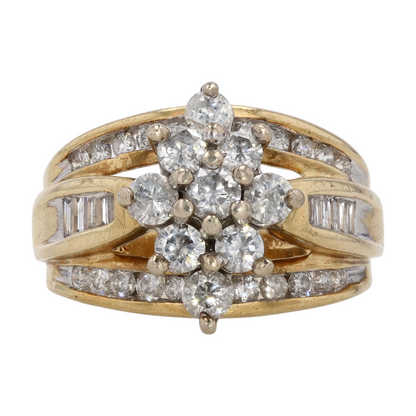 1 ctw 10K Two-Tone Gold Diamond Fashion Ring