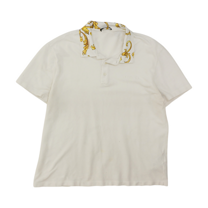 White Solid Short Sleeve Polo