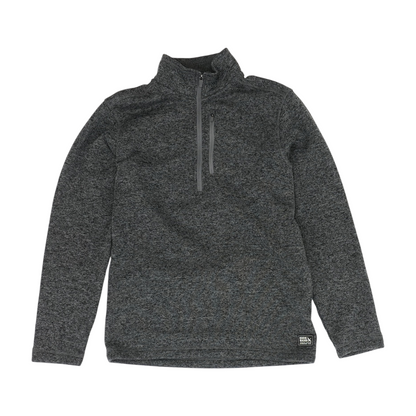 Gray Solid 1/4 Zip Pullover
