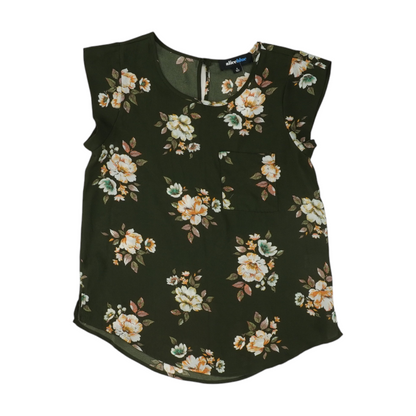 Green Floral Blouse