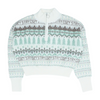 White Graphic 1/4 Zip Sweater