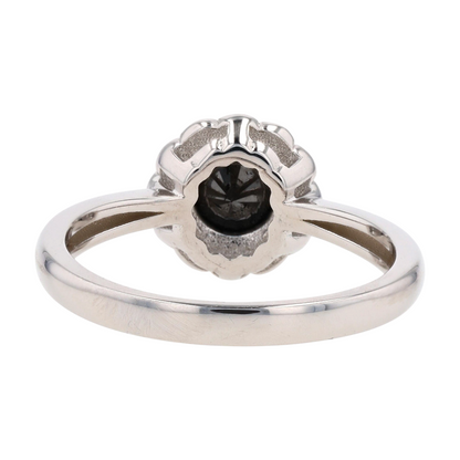 1 ctw Sterling Silver Black Diamond Fashion Ring