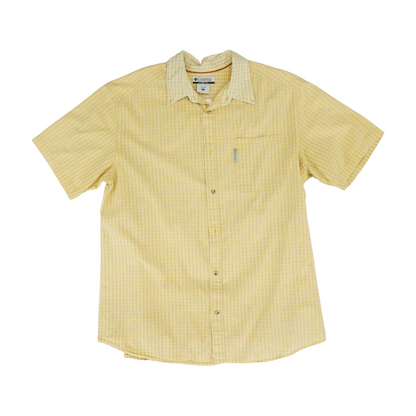 Yellow Plaid Short Sleeve Button Down