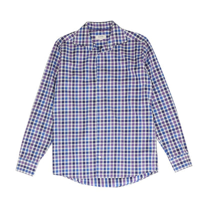 Purple Plaid Long Sleeve Button Down