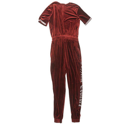Maroon Graphic Jumpsuit
