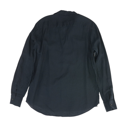 Navy Solid Long Sleeve Polo