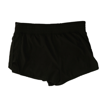 Black Solid Active Shorts