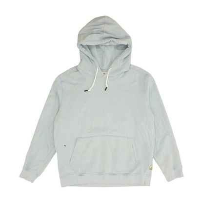 Blue Solid Hoodie Pullover
