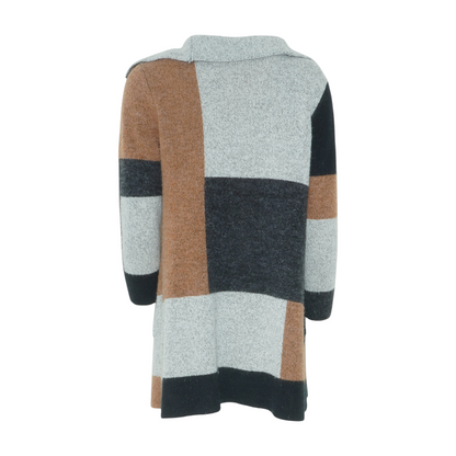 Multi Color Block Cardigan Sweater
