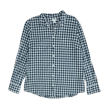 Navy Check Button Down