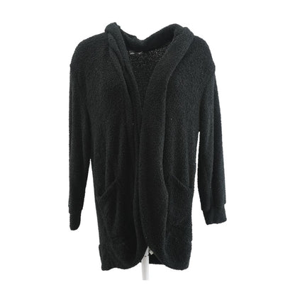 Black Solid Cardigan Sweater