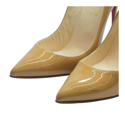Tan So Kate 120mm Patent Leather Pumps