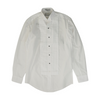White Solid Tuxedo Button Down