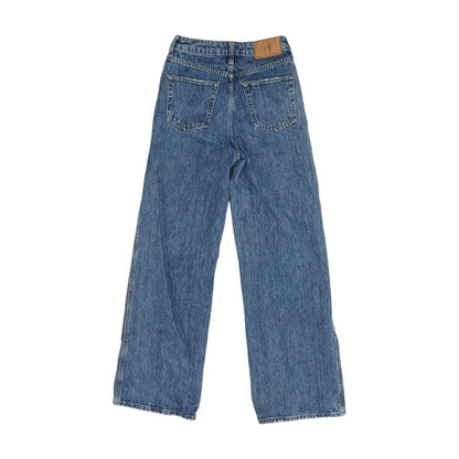 Blue High Rise Wide Leg Jeans