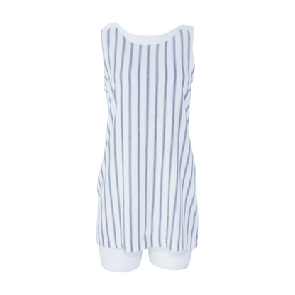 White Striped Mini Dress