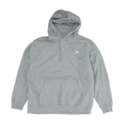 Gray Solid Hoodie Pullover