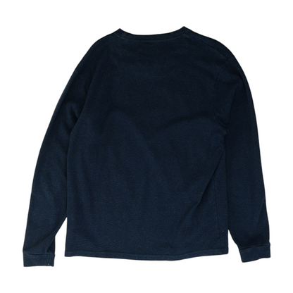 Navy Solid Pullover Sweater