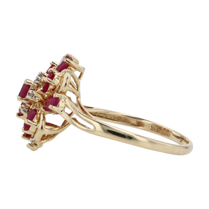 14K Yellow Gold Ruby Fashion Ring