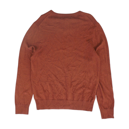Rust Solid Pullover Sweater