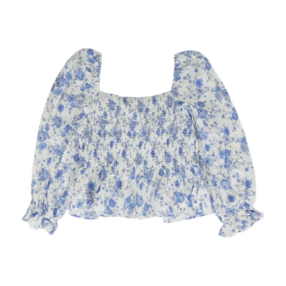 Blue Floral Blouse