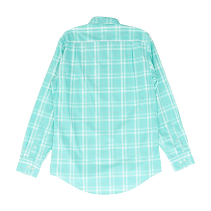 Blue Plaid Long Sleeve Button Down