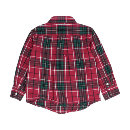 Red Plaid Long Sleeve Button Down