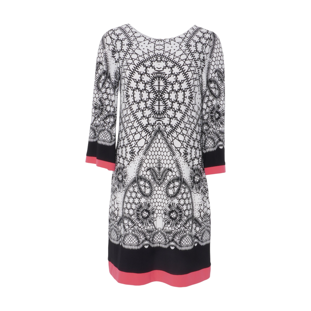 White Abstract Mini Dress