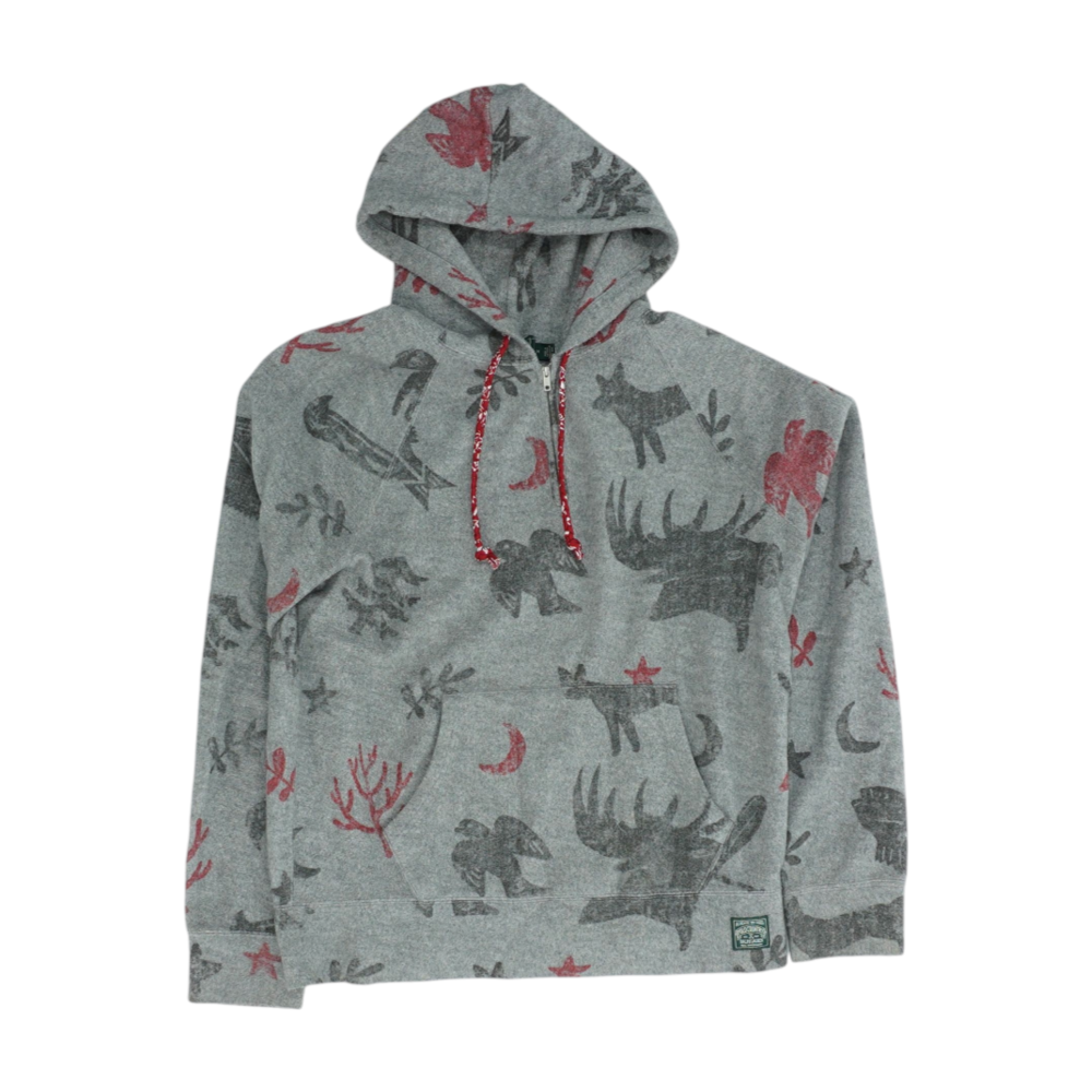 Gray Solid 1/4 Zip Pullover