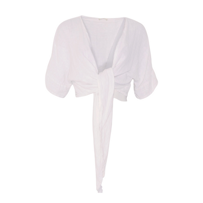 White Cropped Cardigan