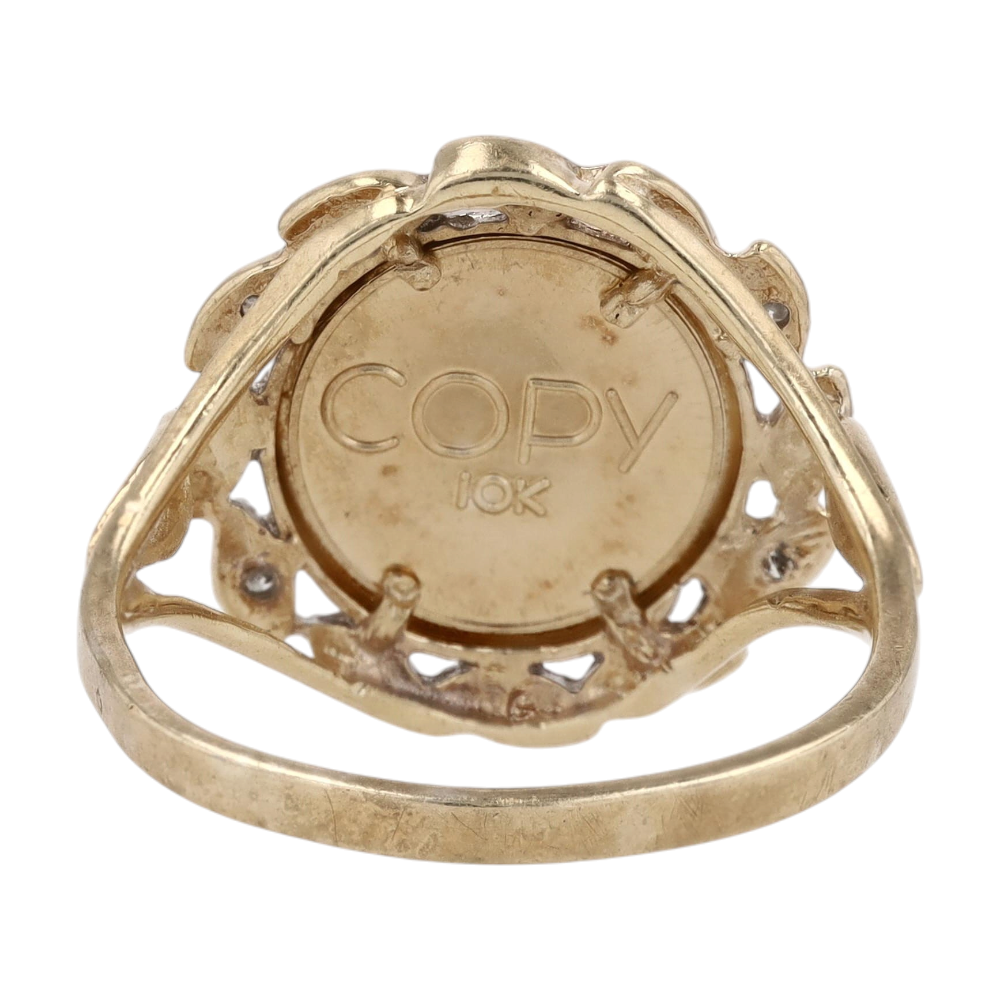 10K Two-Tone Gold Diamond Fashion Ring
