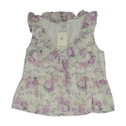 Beige Floral Blouse