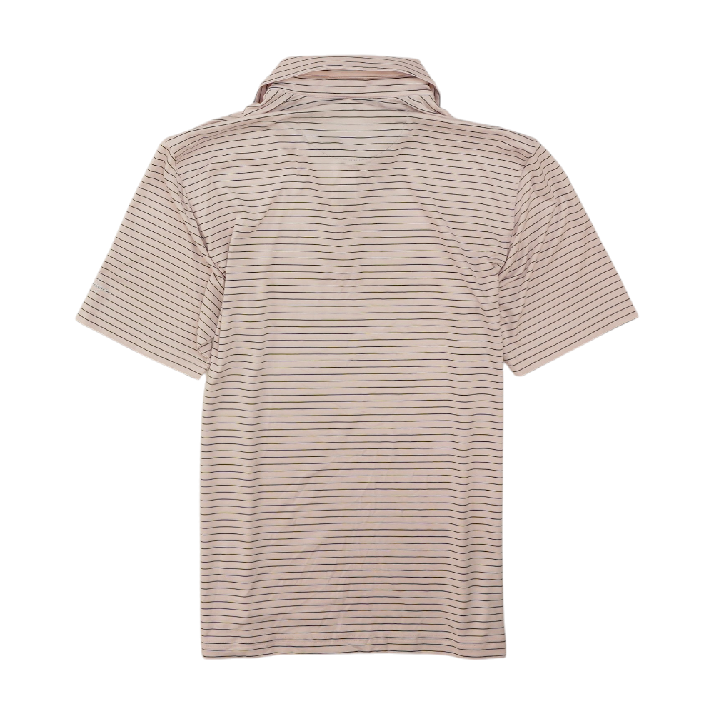 Pink Striped Short Sleeve Polo
