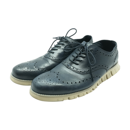 Navy Lace-Up Dress Shoes