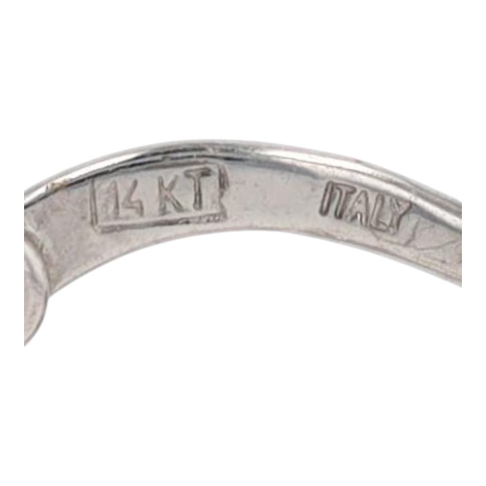 14K White Gold Hoop Earrings