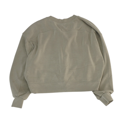 Beige Solid Sweatshirt Pullover