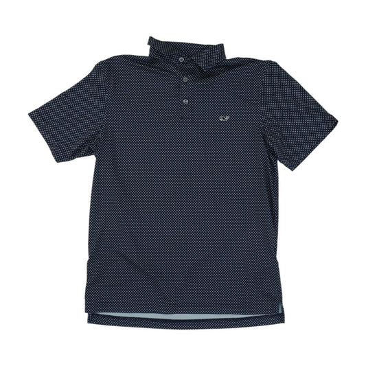 Navy Graphic Short Sleeve Polo