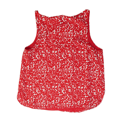 Red Petite Print Blouse