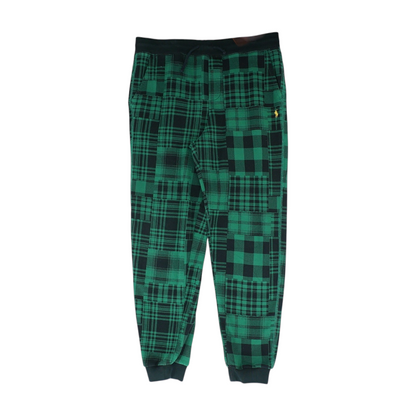 Green Plaid Active Pants