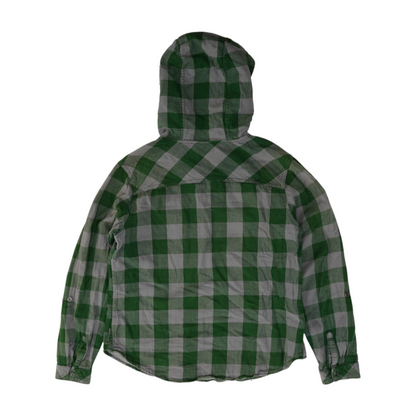 Green Check Flannel Button Down