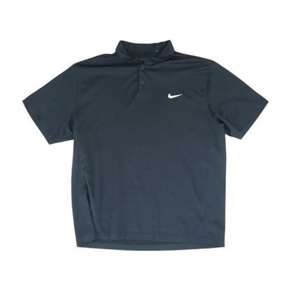 Black Solid Short Sleeve Polo