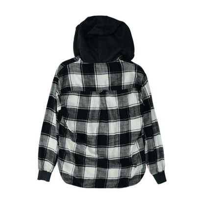 Black Plaid Flannel Button Down