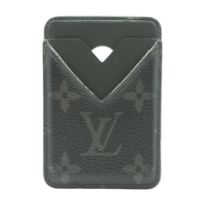 Black Magnetic Card Holder in Monogram Eclipse